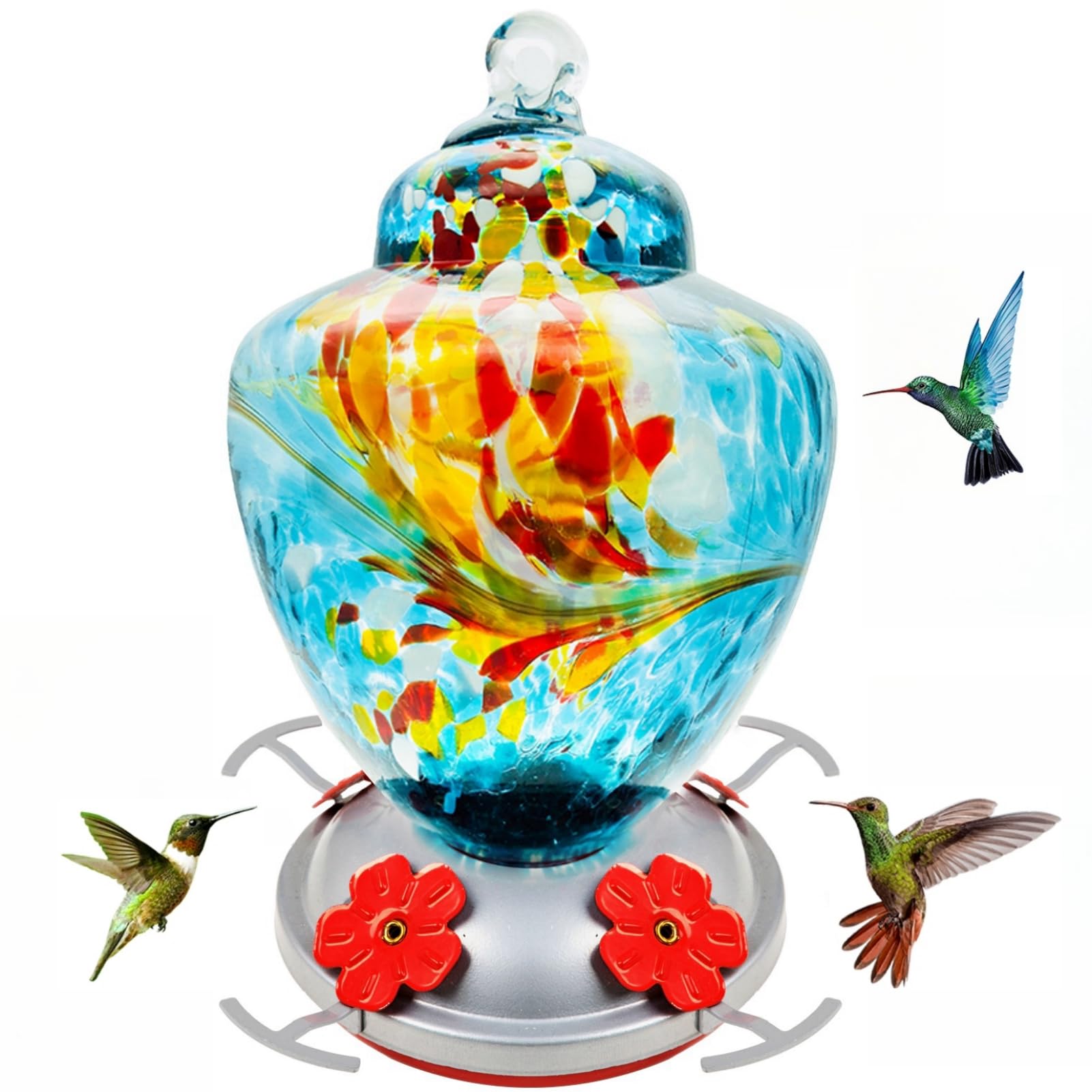 Amazon.com : REZIPO Hummingbird Feeder with Perch - Hand Blown Amazon.com : REZIPO Hummingbird Feeder with Perch - Hand Blown